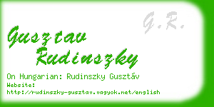gusztav rudinszky business card