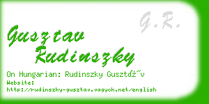 gusztav rudinszky business card